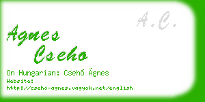 agnes cseho business card